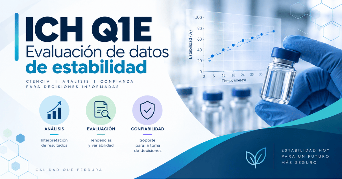 ICH Q1E – Evaluación de datos de estabilidad